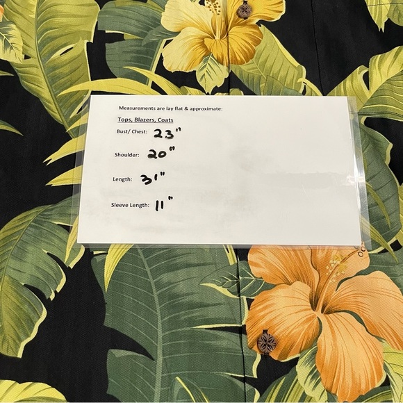 Tommy Bahama 100% Silk Hawaiian Shirt Black Green Yellow Floral Print Size M - Picture 13 of 15